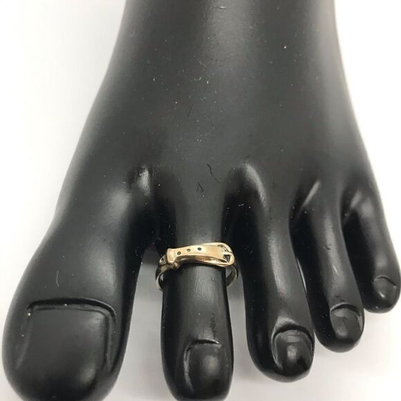 Sterling Silver Buckle Adjustable Toe Ring NWT - Picture 2 of 6